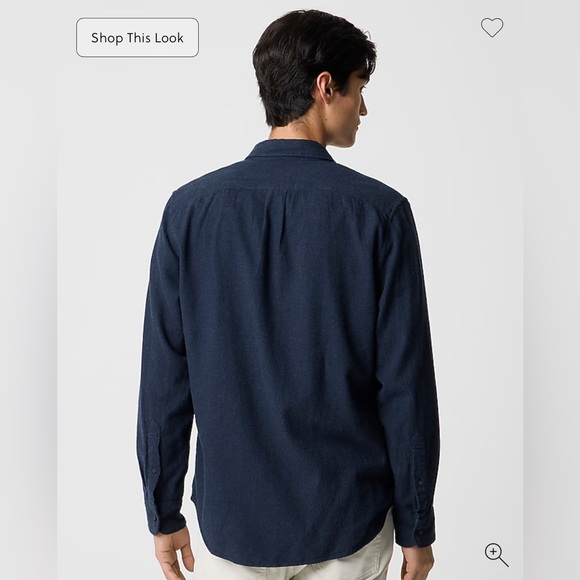 J. Crew Navy Brushed Twill Shirt - Picture 2 of 5
